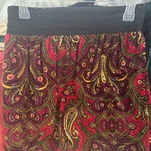 Embellished Red and Gold Skirt for Night Out